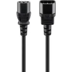 Wentronic Goobay Kaltger&auml;te Verl&auml;ngerung, 1 m, Schwarz - Ger&auml;testecker C14 (Kaltger&auml;teanschluss) > Ger&auml;tebuchse C13 (Kaltger&auml;teanschluss) (95125)