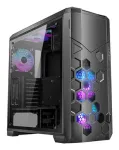 Arvutikorpus AZZA STORM ARGB Full Tower &mdash; must, ATX/Micro-ATX/EATX tugi, 2x 3,5-tolline + 6x 2,5-tolline sahtel, ARGB-ventilaatorid eelpaigaldatud