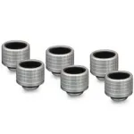 Thermal Grizzly DeltaMate Fitting HT16, messingist nikeldatud, G1/4 tolline keere, 6-pakk