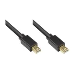 GoodConnections Mini DisplayPort 1.1 kaabel, isane-isane, kullatud, must, 3m