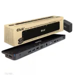 CLUB3D USB Gen1 USB-C kolmikkuva DP1.4 Alt-režiimi nutikas PD3.0 laadimisdokk 100 W toiteplokiga