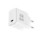 Crong Ultra Compact GaN USB-C 45W PD 3.0 PPS seinelaadija (valge)