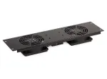 SIGNAL Ventilaatoripaneel A19-2W 19 inch riiulile 2U 2 ventilaatorit 160m&sup3;/h 230V Must