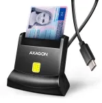 AXAGON CRE-SM4NC USB-C Smart Card Stand Reader - Must