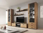 Cama set of two shelves 125cm SOHO lefkas oak/Must