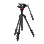 Manfrotto 055 s&uuml;sinikkiust videostatiiv koos 502AH vedelpeaga