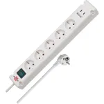 Brennenstuhl Bremounta pikendusjuhe, 5 pesa + 2x USB-C, 3 m, valge