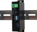 EXSYS EX-1195HMS t&ouml;&ouml;stuslik 4-pordiline USB 3.1 Gen 1 jaotur USB-C-ga, DIN-liinile kinnitamine, 9-48V DC