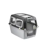 STEFANPLAST Gulliver 5 Plus Transpordipuur keskmise suurusega ja suurtele koertele, 81x61x60 cm, tumehall/helehall
