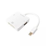 LogiLink CV0045A Mini DisplayPort &ndash; HDMI/DVI/DisplayPort adapter, 4K, 0,15 m, valge