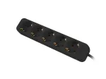 Pikendusjuhe Lanberg PS0-05F-0300-BK 3m 5 vahelduvvoolupistikupesa Siseruumides Must