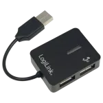 USB jaotur LOGILINK UA0139 &mdash; 4 pordiga USB 2.0, 480 Mbit/s, must