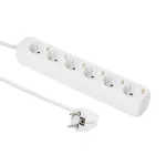 Microconnect GRU00615W pikendusjuhe 1,5 m 6 vahelduvvoolupistikupesa Valge
