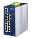 PLANET IGS-12040MT - L&uuml;liti - Hallatav - 8 x 10/100/1000 + 4 x Gigabit SFP - DIN-r&ouml;&ouml;pale paigaldatav, seinale paigaldatav - AC 24 V / DC 12-72 V (IGS-12040MT)