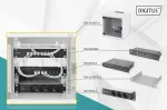 DIGITUS 10-tolline v&otilde;rgukomplekt - 6U kapp, hall riiul, PDU, 8-pordiline kommutaator, CAT6 patch-paneel
