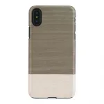 nutitelefoni &uuml;mbris man and wood for iPhone X/XS &mdash; must, kaitsev taga&uuml;mbrise