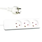 Pikendusjuhe Garbot 24155123-5EE 5m 3 vahelduvvoolu pistikupesa siseruumidesse valge