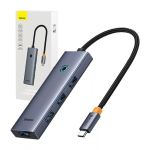 Baseus 4in1 Hub UltraJoy USB-C &ndash; USB 3.0 hall kaabel