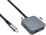 VALUE USB-jaotur 12.99.1126 &mdash; USB 3.2 Gen 2 (USB-C host) 4 porti (2&times;A + 2&times;C) 10000 Mbit/s, must