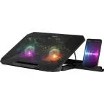 S&uuml;learvuti jahutusalus DEFENDER NS-510, 2 ventilaatoriga, 2&times;USB pordiga ja RGB valgustusega