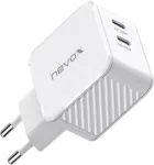 65W DUAL USB-C (PD) QC3.0 laadija GaN (valge, PD 3.0, QC 3.0)