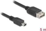 DeLOCK USB-kaabel USB 2.0 5m Mini-USB B USB A Must