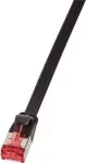LogiLink SlimLine - paigalduskaabel - RJ-45 (M) RJ-45 (M) - 1 m - U/FTP, PiMF - CAT 6a - vormitud, takerdumisvastane, lame - must