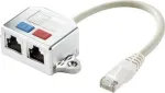 Renkforce RJ45 v&otilde;rgu T-adapter CAT 5e [2x RJ45-pesa - 1x RJ45-pistik] 15,00 cm Metall (RF-4538140)