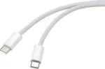 Renkforce USB-kaabel USB-C&reg; pistik, USB-C&reg; pistik 3,00 m Valge Keerdpaarid RF-6056884 (RF-6056884)