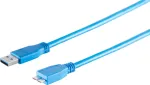 USB-kaabel ShiverPeaks BS77190 0,5 m USB 3.2 Gen 1 Micro-USB B sinine