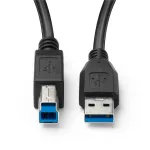 Microconnect MC-ITH-USB3AB-005 USB-kaabel USB 3.2 Gen 1 (3.1 Gen 1) 5 m USB A USB B Must