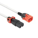 ACT Powercord C14 IEC Lock+ kahekordne lukustus - C15 IEC Lock+ valge 3 m, PC3879