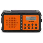 TechniSat TechniRadio Solar 2 DAB+/FM kaasaskantav raadio p&auml;ikesepaneeli ja k&auml;sitsi veetava generaatoriga, must/oranž