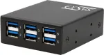 Exsys USB 3.2 Gen 1 Hub 15kV ESD kaitsega, DIN-Rail kinnitus, 6-port (EX-11246HMS)