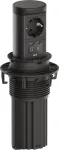 Bachmann ELEVATOR 2 Sisset&otilde;mmatav laua toiteplokk 1x Schuko pistikupesa ja 1x USB-C 45W, kaabel 2,0 m, RAL 9005 Jet Black