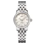 MIDO Memento Mori Limited Edition naiste automaatk&auml;ekell 25mm roostevabast terasest valge p&auml;rlmutrist sihverplaadiga