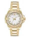 Philipp Plein Naiste The $kull kvartskell 38mm roostevaba teras must sihverplaat silikoonrihm PWOFA0725
