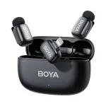 BOYA Mini 2-03 traadita mikrofonis&uuml;steem 2.4GHz, AI m&uuml;rasummutus, 2 saatjat + 1 Lightning vastuv&otilde;tja, must