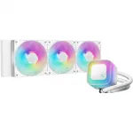 All-in-one vedelikjahuti DeepCool LE360 WH V2 12 cm Valge &mdash; 360 mm radiaator, 3x120 mm ventilaatorid, LGA 1851 tugi