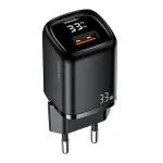 USAMS USB-C + USB-A 33W Fast Charger PD3.0 QC3.0 Black CC152TC01