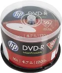 Verbatim HP Inkjet-Printable DVD-R Spindel (50 plaati) - 16x, 4,7 GB, AZO v&auml;rvaine, valge prinditav pind