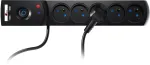 Getfort 5P 5m Must USB Piksekaitsega Pistikupesa