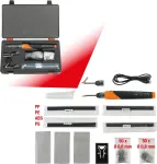 KS TOOLS 150.1010 Juhtmeta plastikparanduskomplekt, 134-osaline, 3,7 V Li-ion kuumklammerdaja 200 roostevabast terasest klambriga, 450 &deg;C, hoiukohver