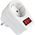 Brennenstuhl Adapterstecker 1 Steckd. + Schalter wei&szlig;