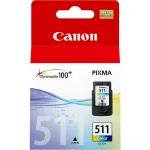 Canon CL-511 kolmev&auml;rviline tindikassett &ndash; ts&uuml;aan, magentapunane, kollane