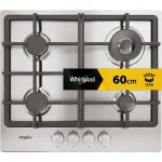 Whirlpool TGML 661 IX R Roostevabast terasest sisseehitatav 58 cm gaasipliit 4 tsooni
