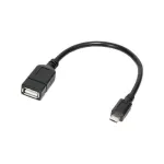 Logilink - USB OTG-adapter nutitelefonidele - USB t&uuml;&uuml;p A (W) - mikro-USB t&uuml;&uuml;p B (M) (USB 2.0) - 0,20 m - Must (AA0035)