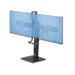 StarTech.com 2MC1S-MONITOR-STAND Crossbar kahe monitori lauaalus, 2 monitorile 17&ndash;27 tolli, VESA, plast/alumiinium/teras, must