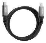 USB C - USB C andmekaabel ADATA CACCU3-100W-100AN-BK &mdash; USB 3.2 Gen 2 (10 Gbit/s), 1 m, must