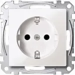 Pistikupesa Merten MEG2300-0419 CEE 7/3, toetab CEE 7/4, valge termoplastkorpus